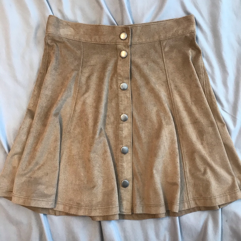 Suede skirt